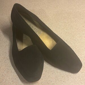 Black flat Italian loafers
